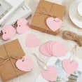 thumbnail image 3 of 100Pcs Pink Heart Gift Tags 2.4x2.56 Lace Edged Paper Gift Tags Blank Hang Tag with 65.6Ft(20m) Jute Twine Hanging Labels for Christmas Valentine's Day Wedding DIY Craft Party Favor Supplies, 3 of 7