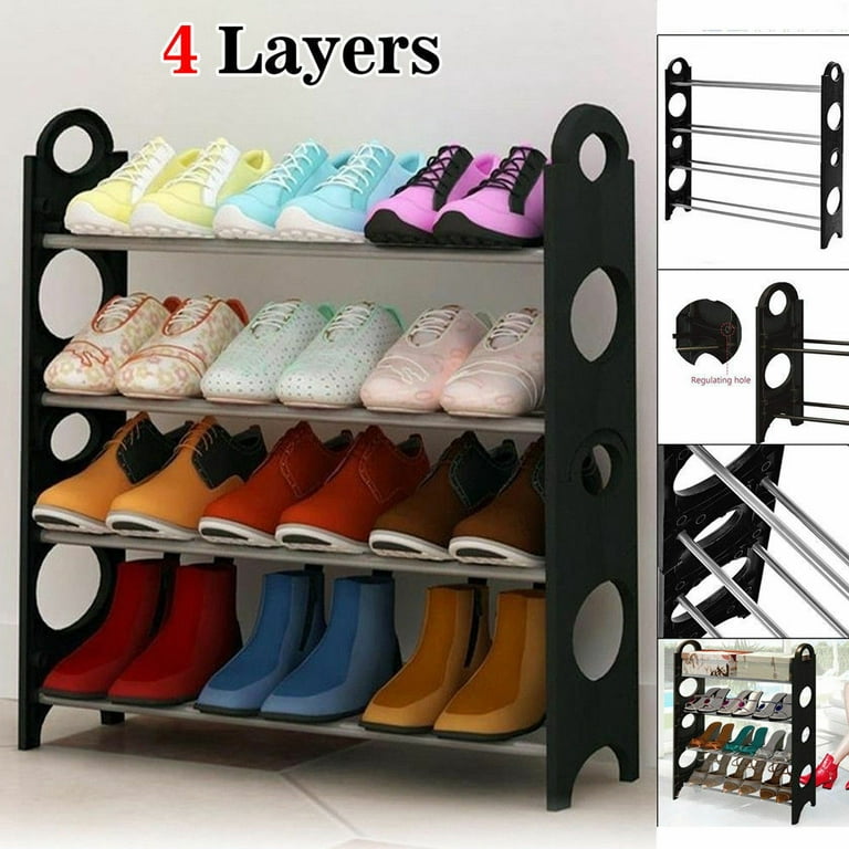 Goorabbit 20 Pairs Shoe Rack Organizer with 4 Tiers, for up to 20