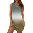 thumbnail image 2 of Liquidation d'Été 2025! Robe Grande Taille pour Femmes, Liquidation d'Été pour Femmes, Robe d'Été Sexy Mode Imprimée Sans Manches Col en V, 2 of 5