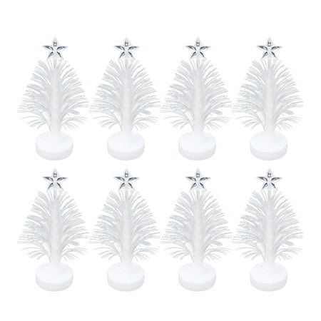 

NUOLUX 8pcs LED Light Christmas Tree Lamp Desktop Night Light Party Props Optical Fiber Light for Home Shop