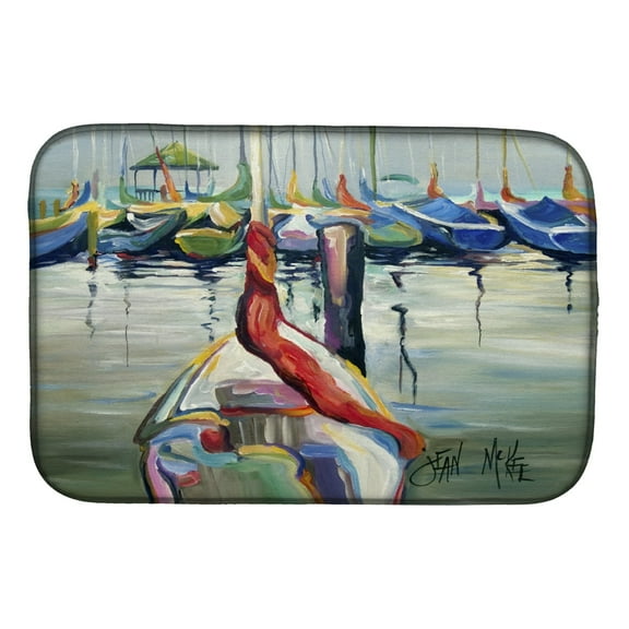 Caroline's Treasures LaSalle Sailboats Dish Drying Mat