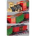 thumbnail image 4 of Iumwxz Fall Decor Toy Train Set with Lights and Sounds Steam Christmas Train Set Railway Tracks Battery Operated Toys Kid Toys Christmas home decor christmas clearance outdoors indoor, 4 of 5