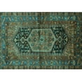 thumbnail image 1 of Ahgly Company Indoor Rectangle Persian Turquoise Blue Traditional Area Rugs, 8' x 12', 1 of 4