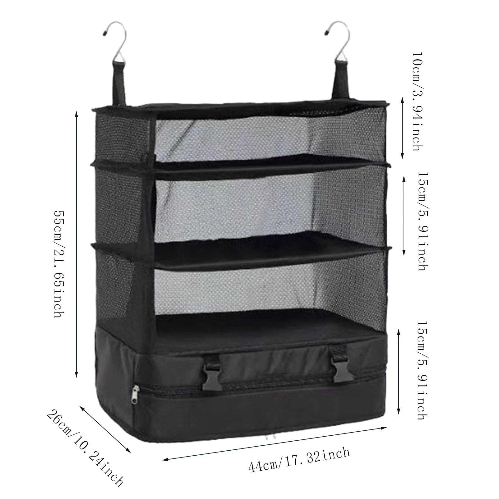 Home Textile Storage Luggage Organizer Foldable Hanging Travel Shelves for Suitcase and Closet Large Capacity Packing Cubes for Travel Versatile Organizer System in Home and Travel