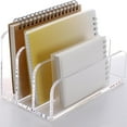 thumbnail image 7 of Pebbuoy Mail Organizer Letter Holder 3 Compartments High Strength Clear Vertical File Sorter Desk Organizer Office Supplies, 7 of 7