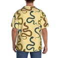 thumbnail image 3 of Fotbe Various Snake Camisa Estampada de Manga Corta para Hombre, Casual de Verano, Estilo Playero, Sin Arrugas-4X-Large, 3 of 5