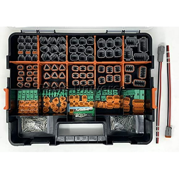 DEUTSCH 518 PCS DT CONNECTOR KIT GRAY 14-16AWG SOLID CONTACTS & PIGTAIL KIT (MADE IN USA)