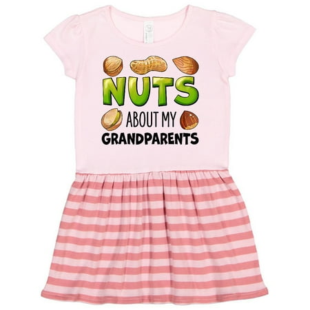 

Inktastic Nuts About My Grandparents Peanut Almond Pistachio Gift Toddler Girl Dress