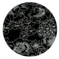 thumbnail image 3 of Black Area Rug 5X5, Geometric Carpet, Hand Tufted Rugs, Living room, Bedroom, Round Carpet, 3 of 5
