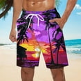 thumbnail image 2 of JLFKNG Males Beachwear Swim Bottoms Plus Size Swim Bottoms Drawstring Loose Fit Casual Sports Running Straight Leg Knee Length Swim Shorts suitable for Summer Vacation, 2 of 5