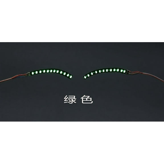 Staron Halloween LED Lighted False Eyelashes, CR2032 Battery 7 Color Modes for Party Dance, Glowing Eyelashes