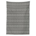 thumbnail image 3 of Ambesonne Black and White Tablecloth Rectangular Table Cover, Folk Mexican, 60"x84", Black White, 3 of 4