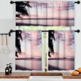 thumbnail image 3 of LALILO Kitchen Curtains and Valances Set of 3 36" Beach Window Treatment Tiers for Window Decor, 3 of 5