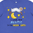 thumbnail image 4 of Inktastic I Love my Auntie to the Moon and Back Cute Sheep Youth T-Shirt, 4 of 5