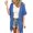 Blue, variant on Women's Hollow Out Knit Cardigan Short Sleeve Fringe Tassel Lightweight Cover Up Shawl Wrap for Summer