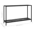 thumbnail image 4 of vidaXL Console Table Black 120x35x75 cm Tempered Glass, 4 of 4