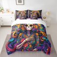 thumbnail image 2 of Homewish Retro Boho Skeleton 7-Piece Twin Bedding Sets,Vitage Bohemian Flower Bedding Comforter Set,Colorful Floral Sheet Sets For Men Women,Super Cozy Room Decor Reversible, 2 of 8