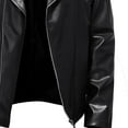 thumbnail image 4 of Men's Vintage Asymmetric Zip Lightweight Faux Leather Biker Jacket,Leather Coats for Men Moto Jackets Slim Fit Plus Size, 4 of 7