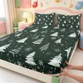 thumbnail image 4 of Manfei Christmas Winter Holiday Bed Sheets,Farmhouse Santa Claus Full Size Sheets,4-Piece,1 Flat Sheet,1 Fitted Sheet and 2 Pillowcases, 4 of 6