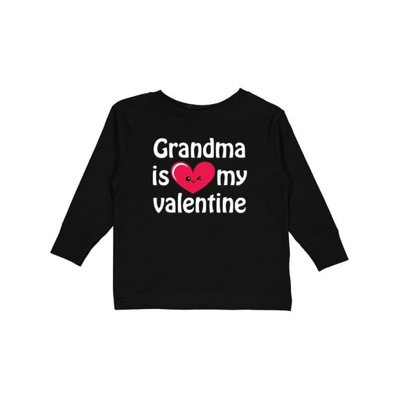 Inktastic Grandma is My Valentine Boys or Girls Long Sleeve Toddler T-Shirt