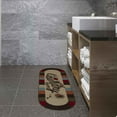 thumbnail image 6 of Ottomanson Non-Slip Rubberback Checkered 2x5 Laundry Room Runner Rug, 20" x 59" Oval, Multicolor, 6 of 7