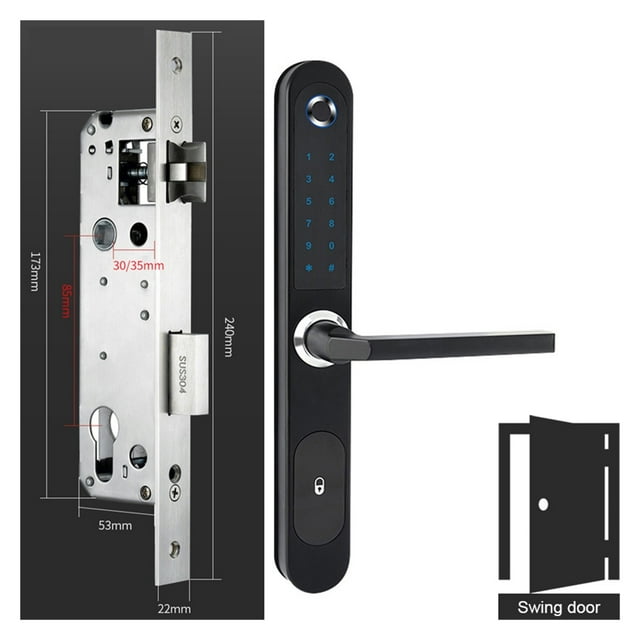 BT Smart lock for Tuya Broken bridge fingerprint lock Biometric Fingerprint handle for Sliding door with ,Smart and Convenient