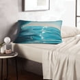 thumbnail image 6 of Daiia Turquoise Ocean Reflection Bedding Waterproof Pillow Protector Zippered Queen – Bed Bug Proof Pillow Encasement-14"x20", 6 of 6