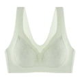 thumbnail image 2 of Rvasteizo Plus Size Womens Bras Wireless Breathable Soft Support Lace Racerback Thin,L, 2 of 4