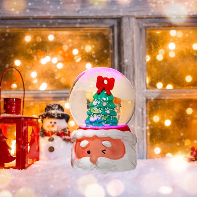 Christmas Luminous Crystal Decoration Santa Claus Glass Ornament Christmas Eve Children's Gift 25ml
