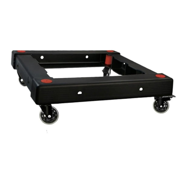 Carritos de muebles con ruedas, carrito giratorio, multiusos, sólido, antideslizante y desmontable Negro