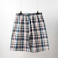 thumbnail image 4 of Dovford Men's 100% Cotton Woven Pajama Shorts, Lightweight Pajama Shorts with big pockets for Men Plaid Pj Bottoms, 4 of 4