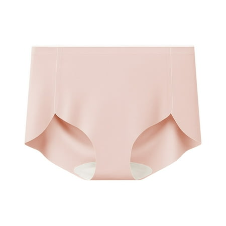 Ohufall Women s Cotton Underwear Briefs Comfort Solid Color Mid Waist Tummy Control Panty Stretchy Slim Fit Hip Lift Brief