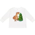 thumbnail image 3 of Inktastic Tyrannosaurus Rex Decorating Christmas Tree Boys or Girls Long Sleeve Toddler T-Shirt, 3 of 5