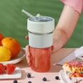 thumbnail image 4 of Vaso de Licuadora PortáTil y Tapa de Viaje, con Carga USB, Hace Batidos y Batidos Cremosos, Exprimidor de Frutas para Cocina, Verde, 4 of 5