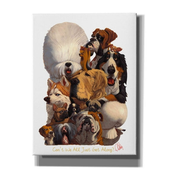 Epic Graffiti 'Can't We All Just Get Along' by Thomas Fluharty, Canvas Wall Art, 40"x54"