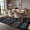 Black, variant on World Rug Gallery Contemporary Minimalist Stripe Lines Indoor Area Rug, Low Pile, Cream, 5' x 7'