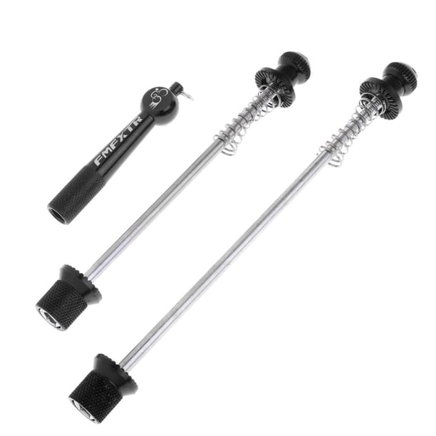 Juego de Antirrobo para Rueda de Bicicleta perfecl con eje de Palanca de 145/183mm color Negro