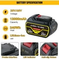 thumbnail image 2 of Persever 1Pc 4.0Ah-12.0Ah DCB606 Li-on Battery Replace for De-wal-t 20v/60v Flex-Volt Battery Pin DCB609 DCB612 DCB615 Compatible with Power Tools & Tools DCB118 DCB1104 DCB1106 DCB1112, 2 of 5