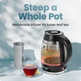 thumbnail image 6 of Chefman Fast-Boil 1.8L Electric Kettle with Tea Infuser, LED Lights - Black, 6 of 7