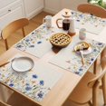 thumbnail image 5 of Watercolor Blue Placemats Set of 6, Flowers Linen Style Non-Slip Place Mats Washable Table Mats for Kitchen Dining Table Decorations Indoor/Outdoor, 5 of 9