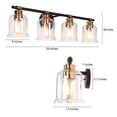 thumbnail image 4 of LNC Chayote 29-in 4-Light Matte Black LED Modern/Contemporary Vanity Light, 4 of 5