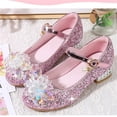 thumbnail image 7 of Mary Jane Princess Shoes Girls Glitter Low Heels Sequin Party Shoes Toddler Sandals Wedding Birthday Prom Dress Cosplay Shoes Pink 3 M, 7 of 7