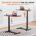 thumbnail image 3 of Overbed Bedside Table with Wheels, Adjustable Hospital & Home Use Bed Table, Rolling Laptop Table, Mobile Standing Desk, Rust, 3 of 14