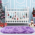 thumbnail image 5 of Lochas Fluffy Rugs Fuzzy Carpet Soft Modern Shaggy Area Rug for Bedroom Living Room Bedside Nursery Home Decor,2.6'x5.3',Tie-dye Purple, 5 of 7