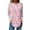 Pink, variant on Women's Long Sleeve Christmas Snowflake Print Tunic Top Casual Holiday Festive Pullover Blouse with Pockets