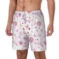 thumbnail image 2 of Uemuo Retro Floral Pattern Mens Swim Trunks Quick Dry Board Shorts with Mesh Lining, Stretch Beach Shorts Quick Dry No-Chafing Board Shorts-Small, 2 of 9