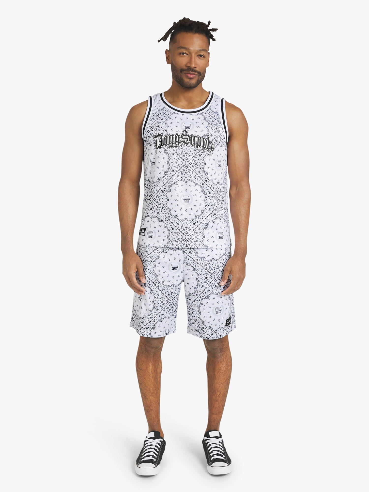 Dogg Supply by Snoop Dogg Big Men's Bandana Print Mesh Tank, Sizes 4XL - 5XL
