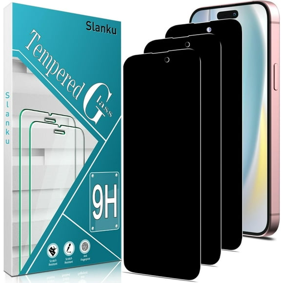 TEMOGU-(3 Pack) for iPhone 16 Plus Privacy Screen Protector, Anti Spy Tempered Glass, Scratch Resistant, Bubble Free, Case Friendly, Touch Sensitivity