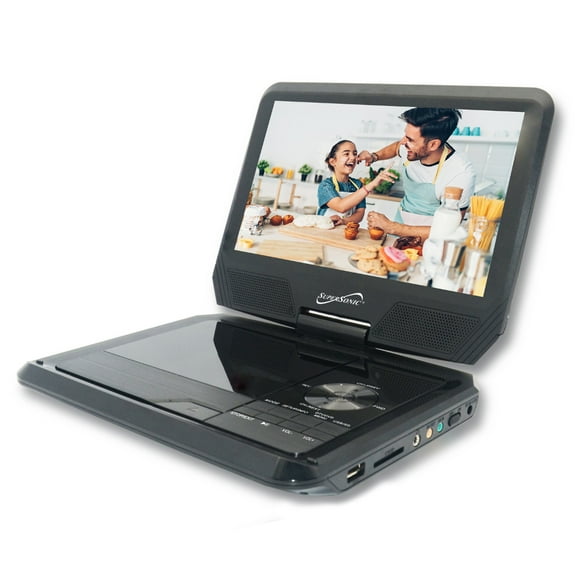 Supersonic 9 inch Portable DVD Player with TV Tuner, Remote Control, Black, SC-259