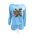 thumbnail image 3 of Dreluolixuan Christmas Comfortable Sweatsuits for Women Long Sleeve Pullover Pants Graphic Lightweight Casual Tracksuits, 3 of 3
